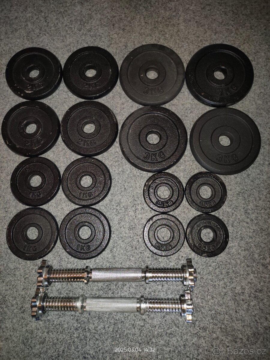 Činky jednoručky 2 x 15kg