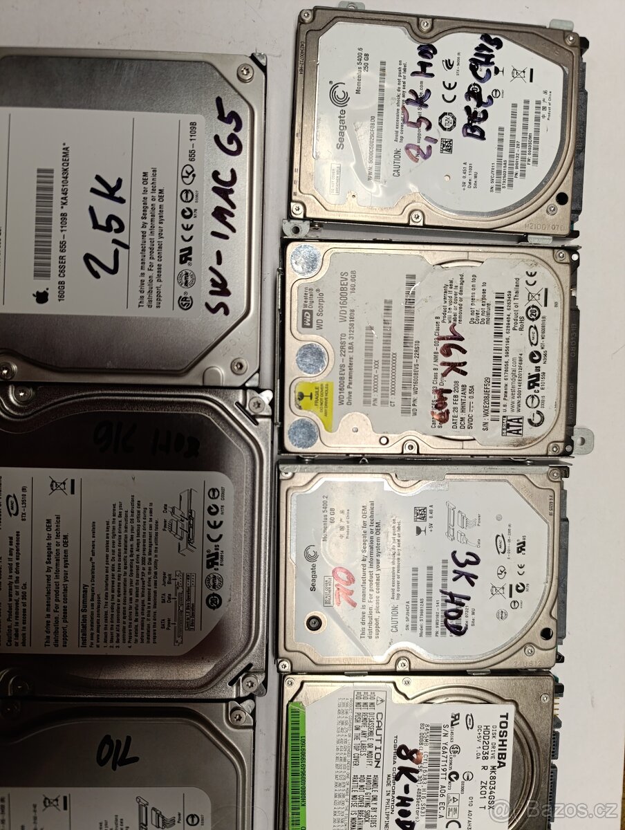 SATA HDD různé a vyzkousene