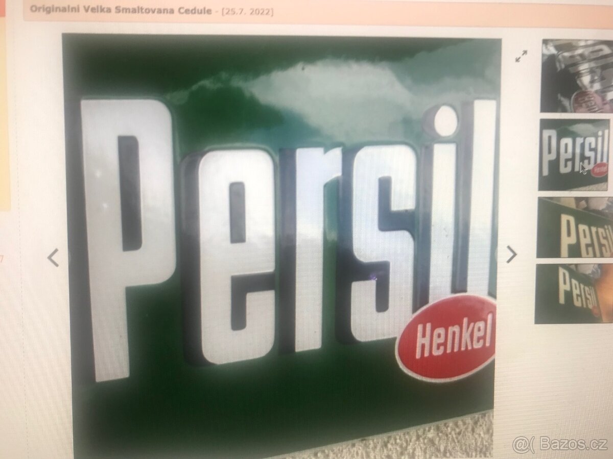 Persil -velká smaltovaná cedule