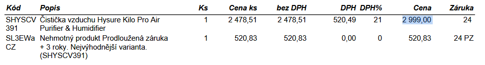 Čistička vzduchu s zvlhčovačem