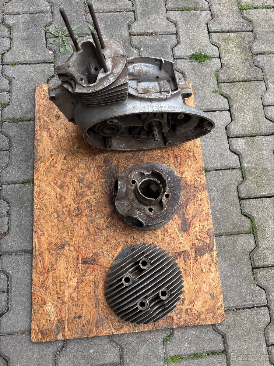 Jawa libeňál 353 kartery, převodovka, válec, hlava