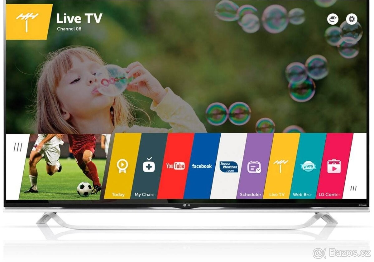 SMART Wi-Fi TV Bílo-černá LG 4K IPS rozlišením a Chromecast