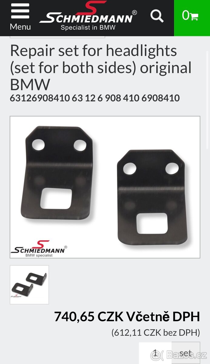 Opravná sada světel BMW e39