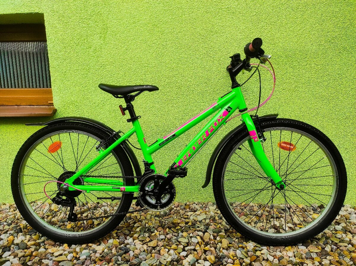 Značkové dětské kolo LEADER FOX 24" (ZELENÁ)