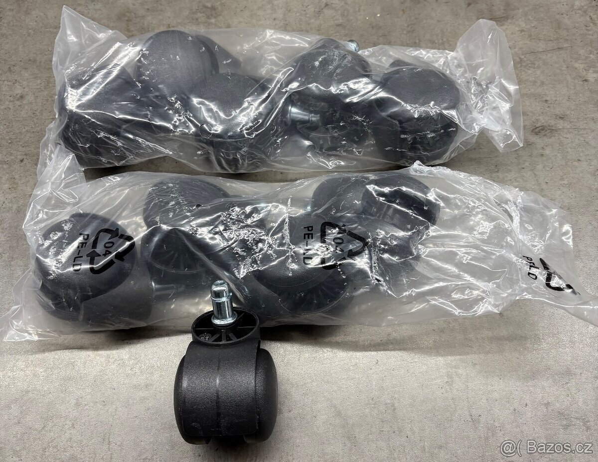 2x sady NOVÝCH koleček k židli