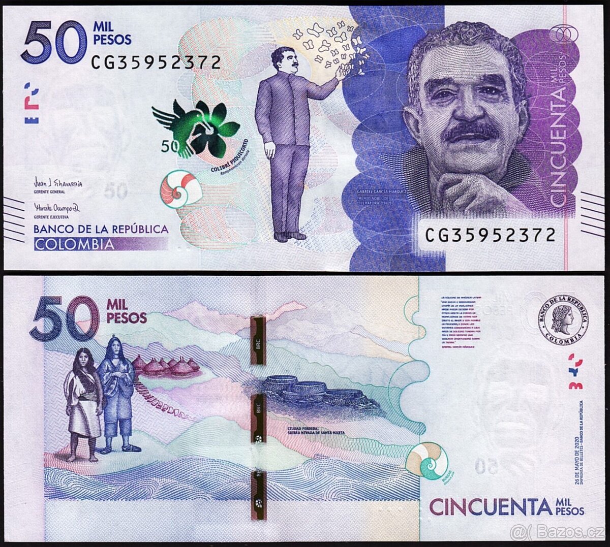 Kolumbie - 50 000 Pesos bankovka, 2020, UNC
