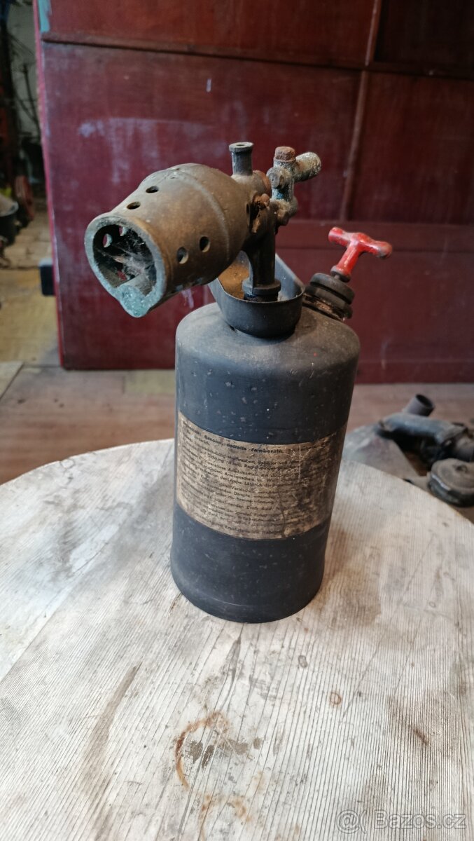 Starožitný Benzínový Hořák / Letovací Lampa