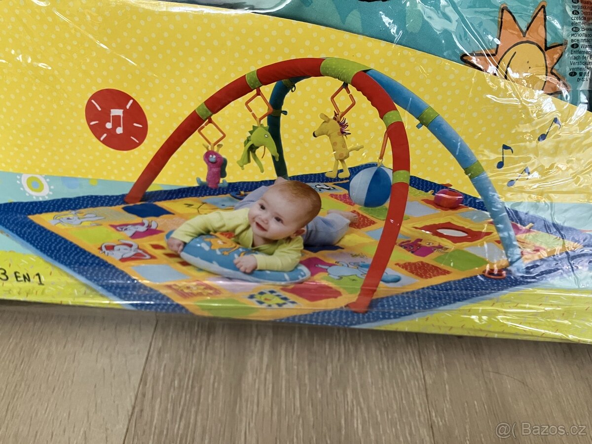 Hrací deka s hrazdou 100x150 cm Taf Toys Curiosity Gym