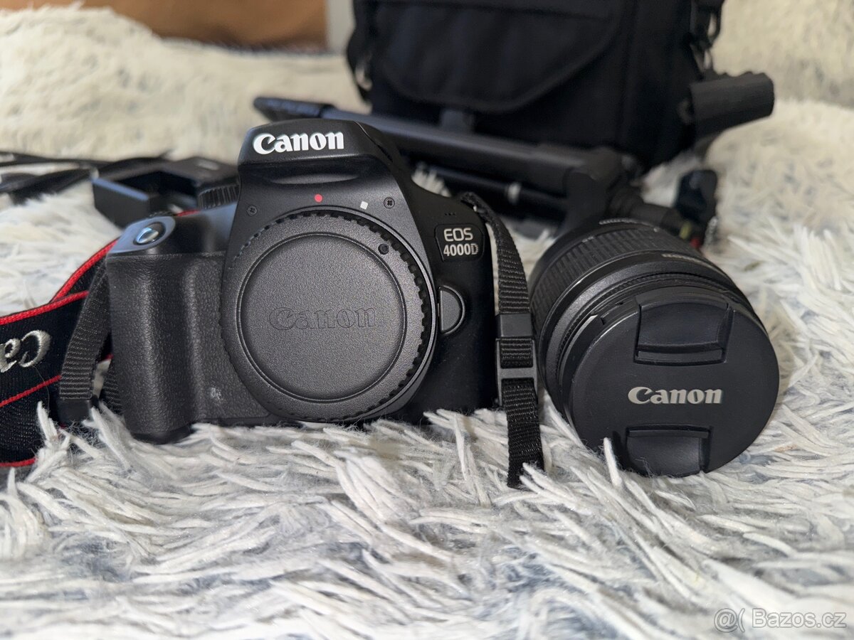 Prodám zrcadlovku CANON EOS 4000D + příslušenství