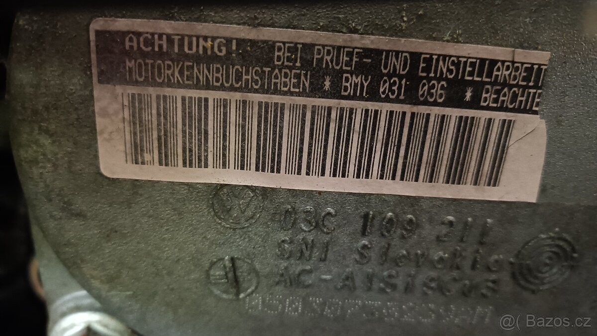 VW Touran - motor BMY 1,4TSI -103KW