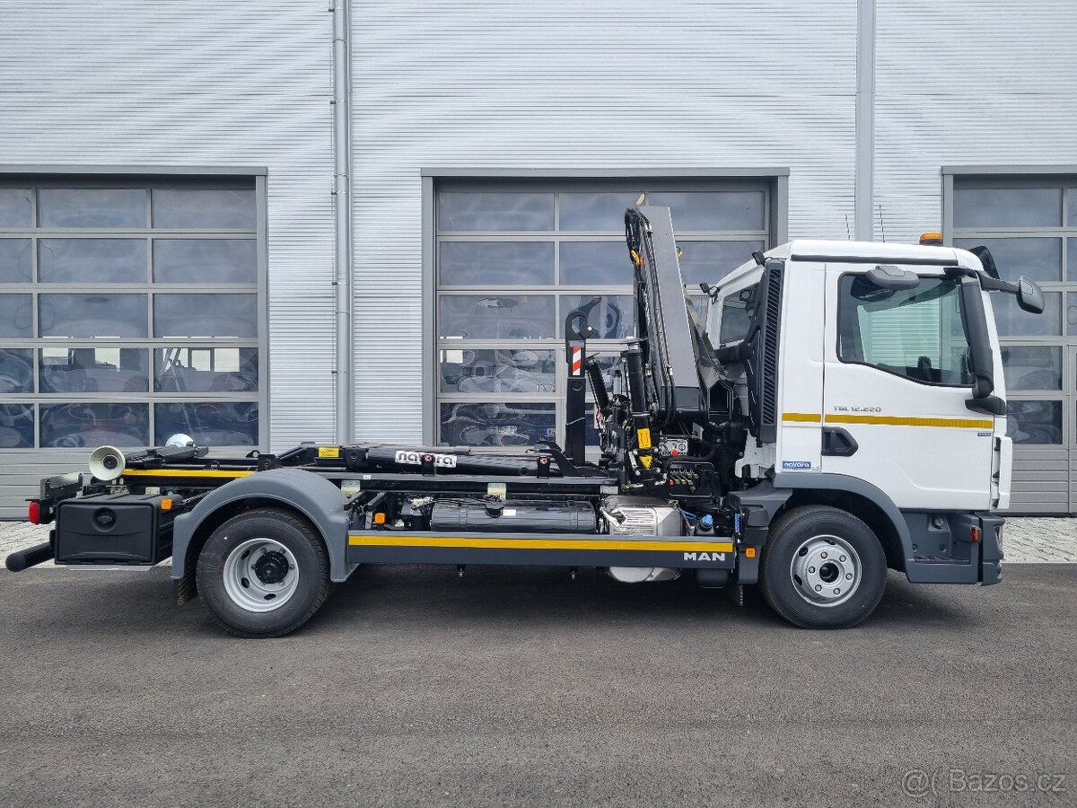 NEJETÝ MAN TGL HYDRAULICKÁ RUKA + NOSIČ KONTEJNERU