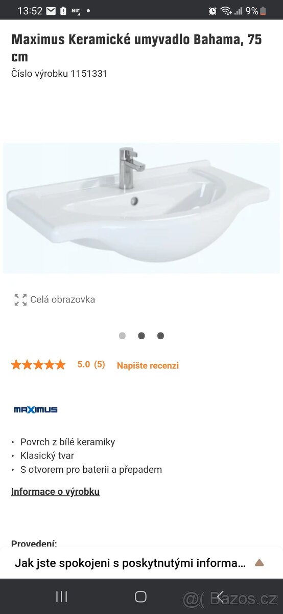 Umyvadlo