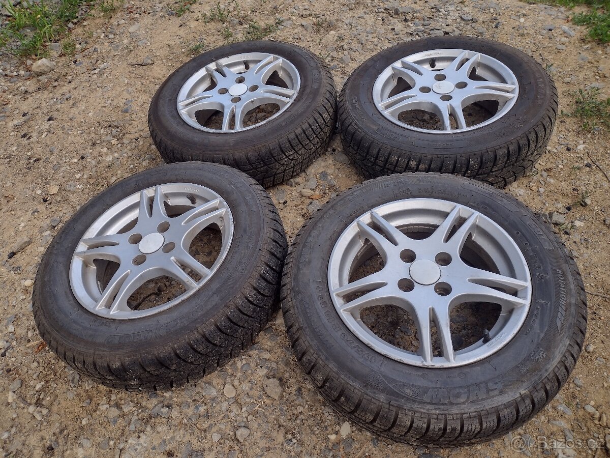 Alu kola R14, 4x98 a nové zimní pneu