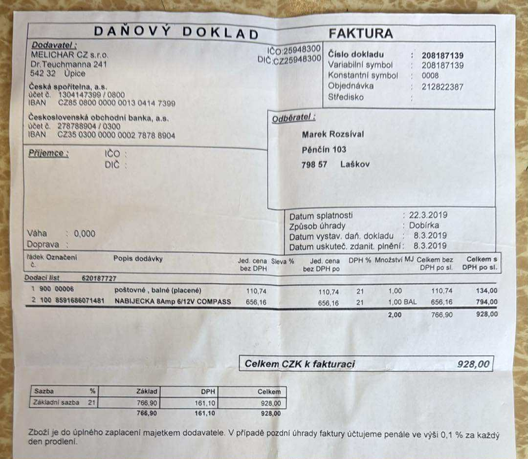 Nabíječka auto-moto baterií