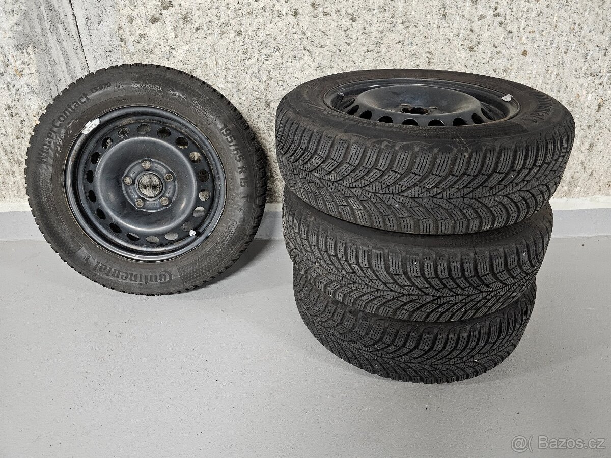 Komplet Zimní Kola Škoda Octavia 2,VW Golf 5/6, 195/65R15