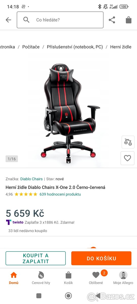 Herní židle Diablo Chairs X One