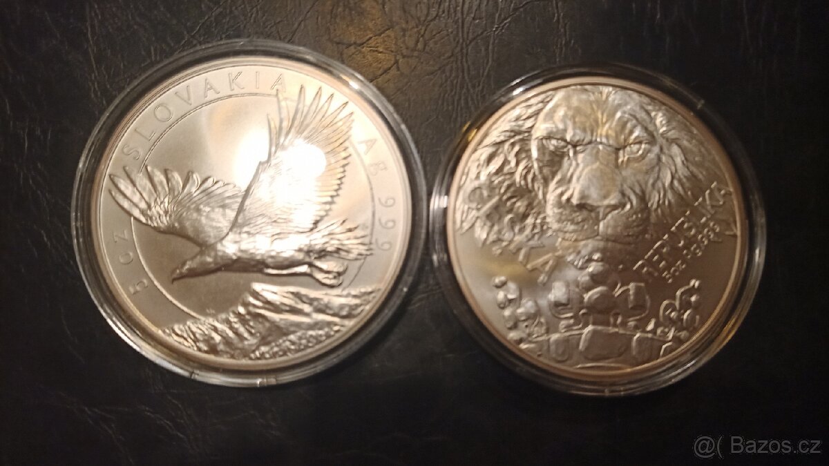 5 Oz Český lev a 5 Oz Slovenský orol