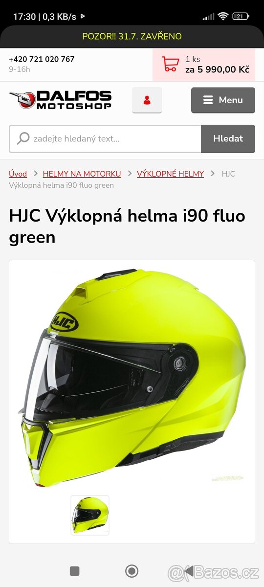 Moto přilba HJC