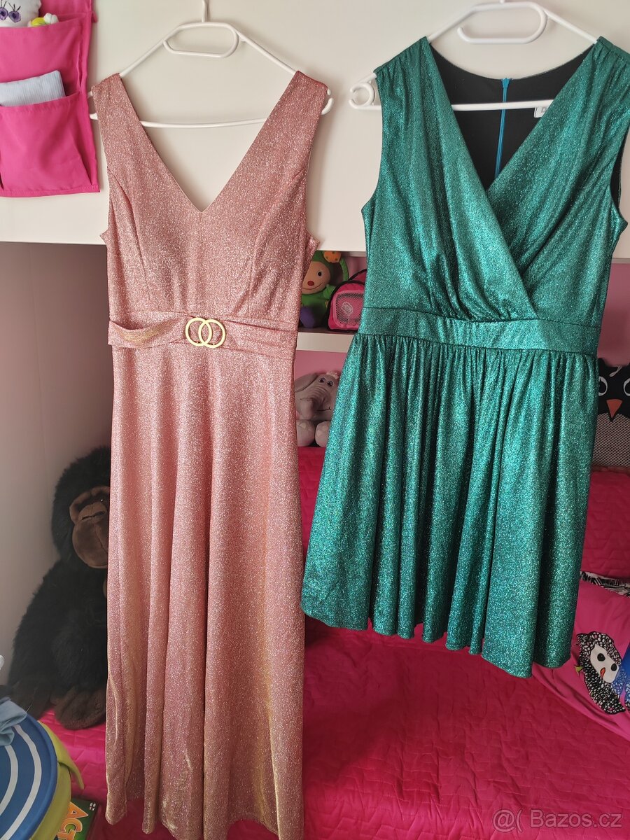 2 X společenské šaty cca vel. 36/38