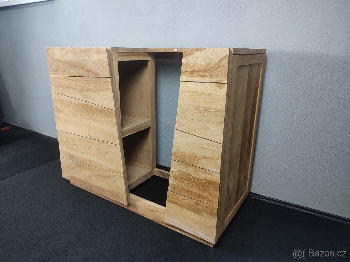 Teaková koupelnová skříňka