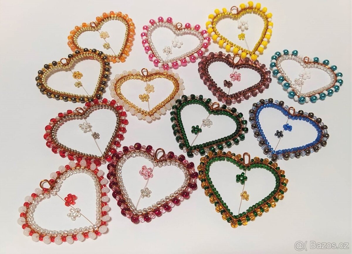 ozdoba drátované srdíčko