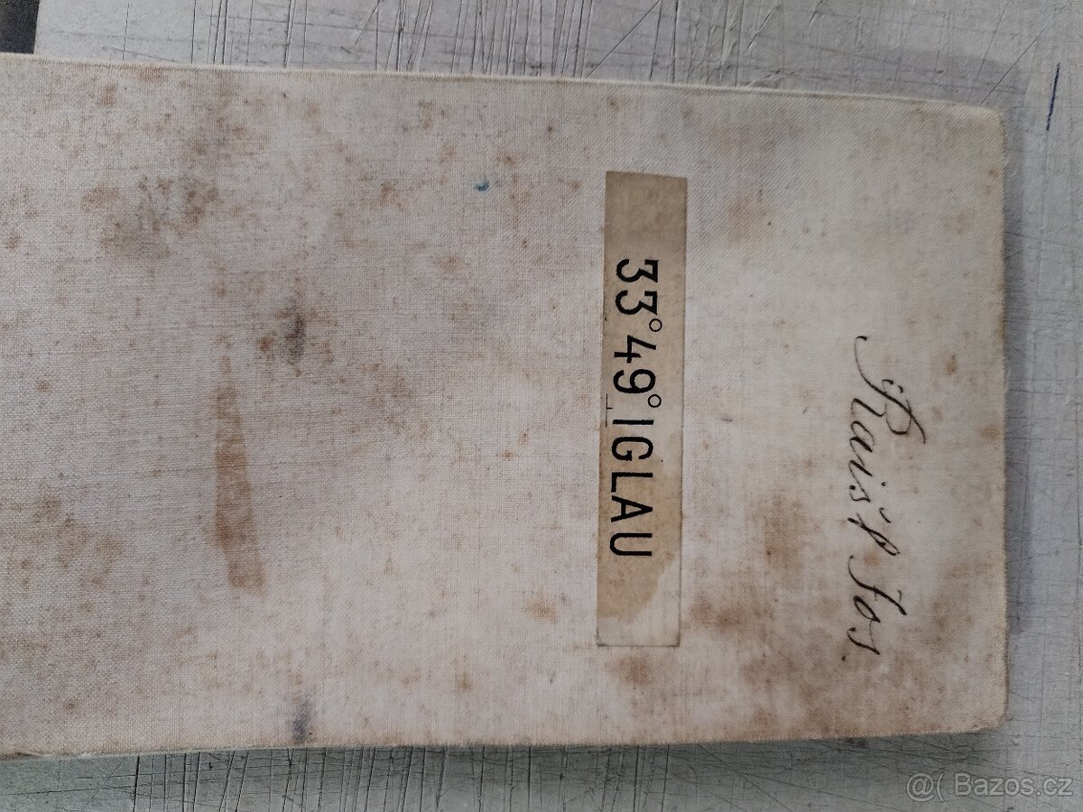 stara vojenska mapa Jjhlava -Iglau -Raišl.Jos.