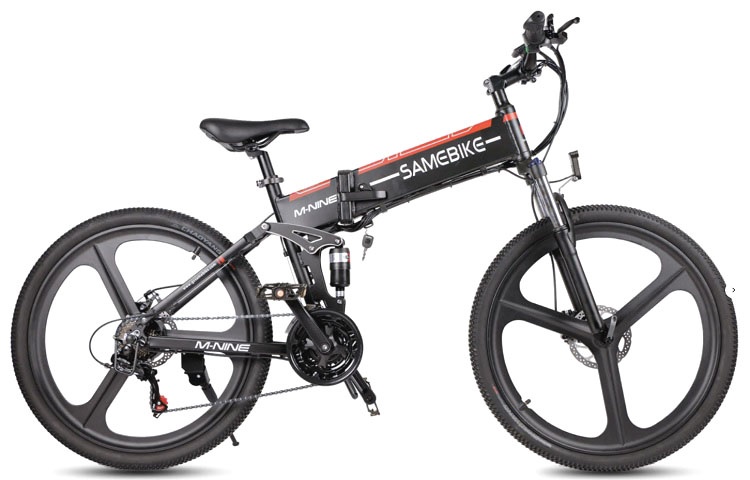 Celoodpružené skládací elektrické kolo 26 kola 500W 48V AKU