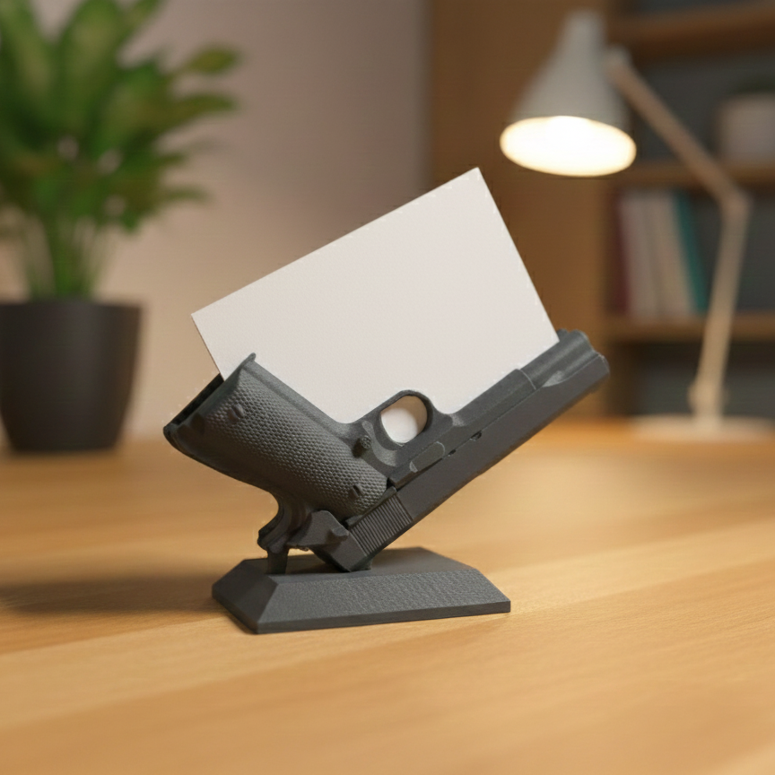 Dekorativní stojánek na vizitky Colt M1911