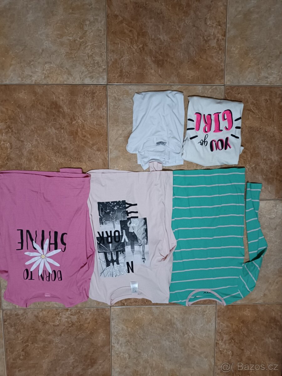 Set triček holka vel.146-152(5ks)