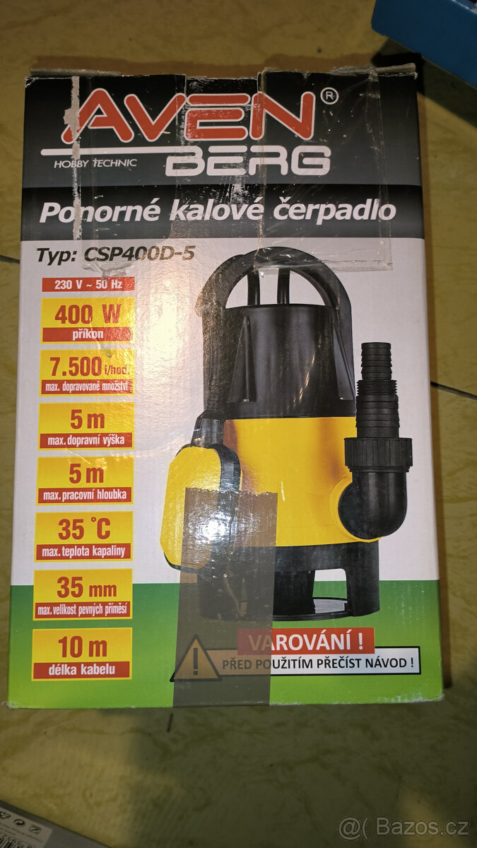 Čerpadlo ponorné kalové s plovákem 400W - nové
