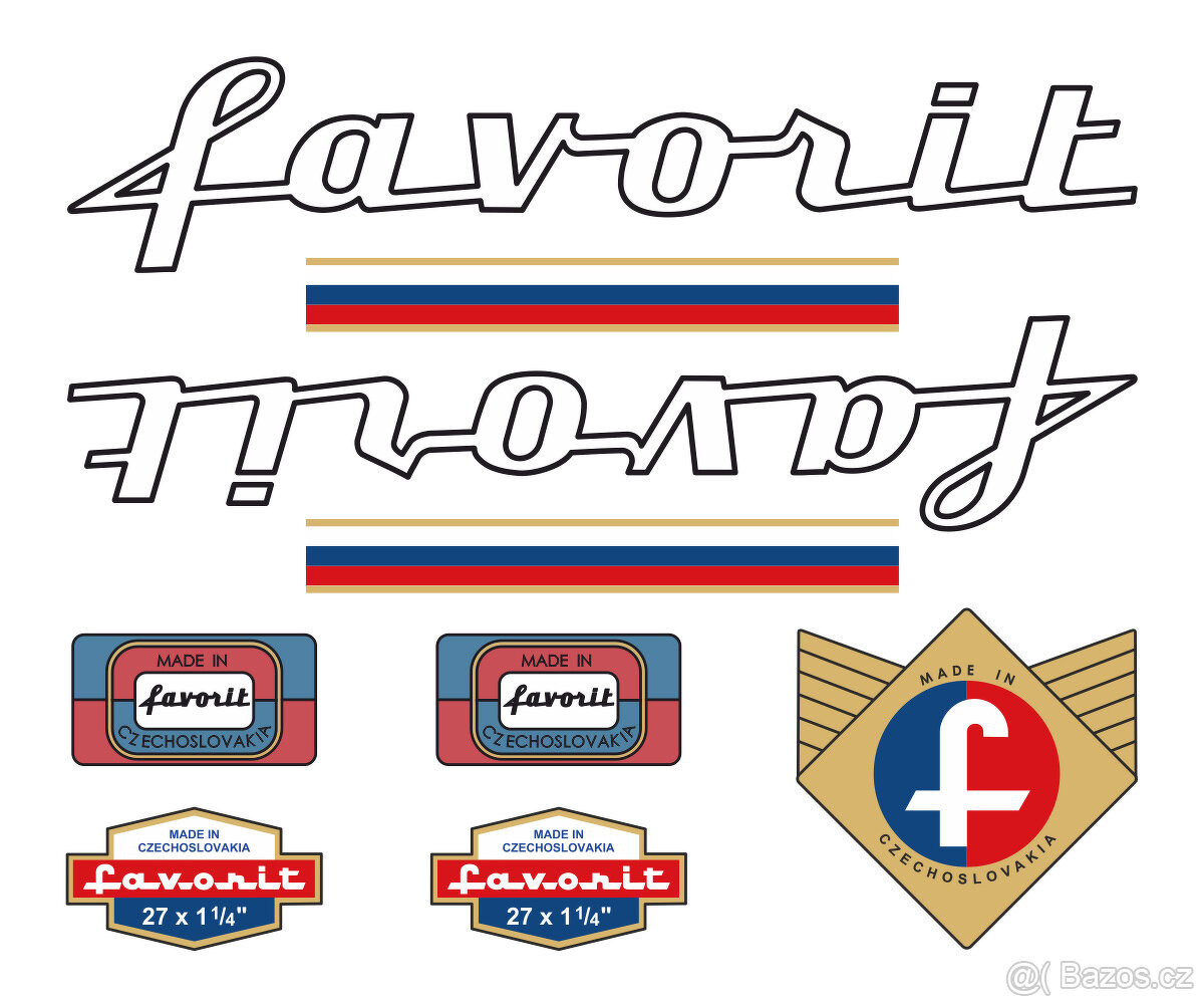 Rámové polepy Favorit, Eska z roku 1955, 1963, 1980, F1