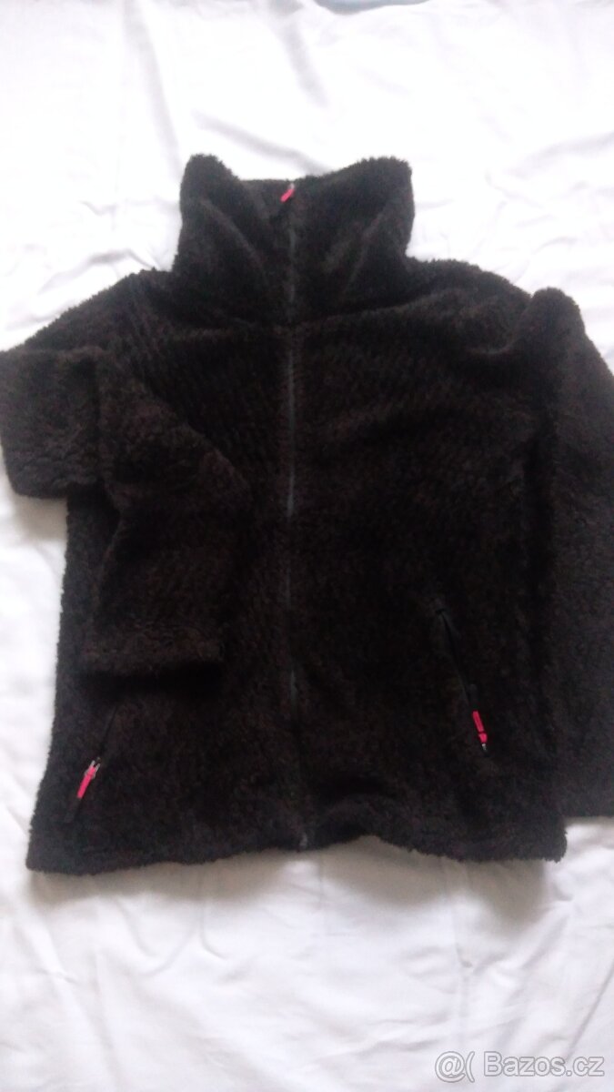 Mikina dámská černá fleece vel. M - hebká/kožíšek
