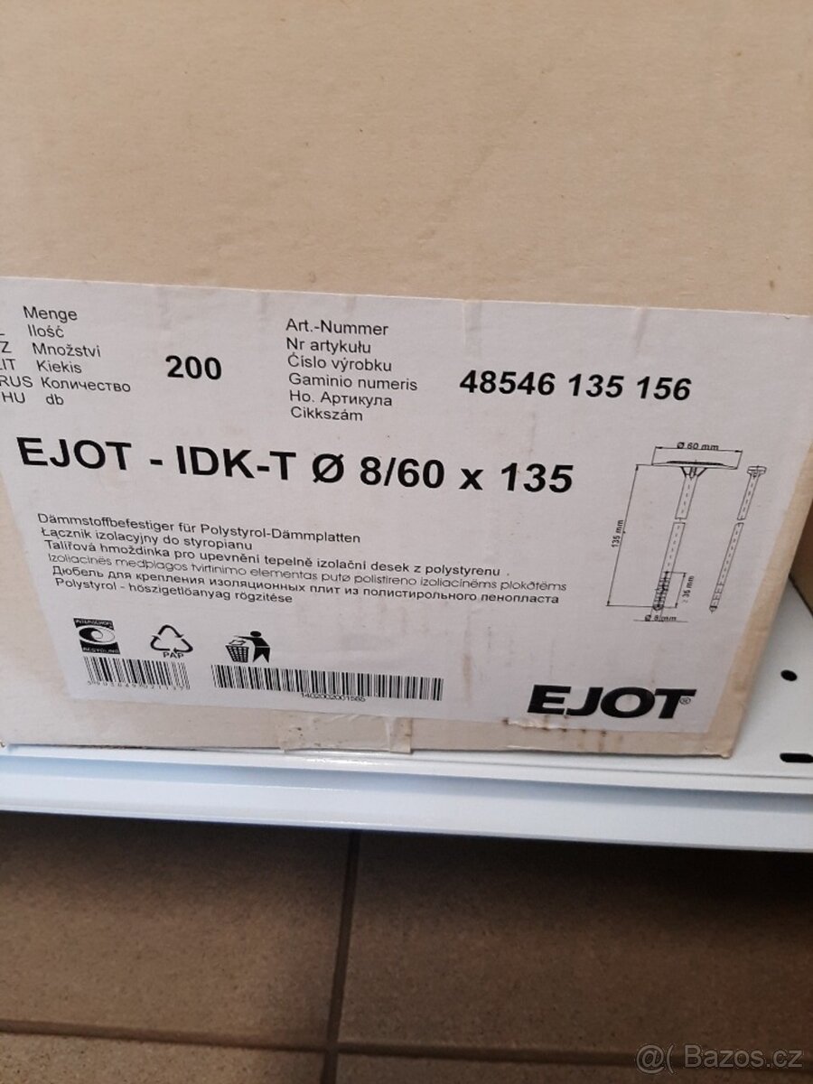 Talířová Hmoždinka EJOT IDK-T 8/60