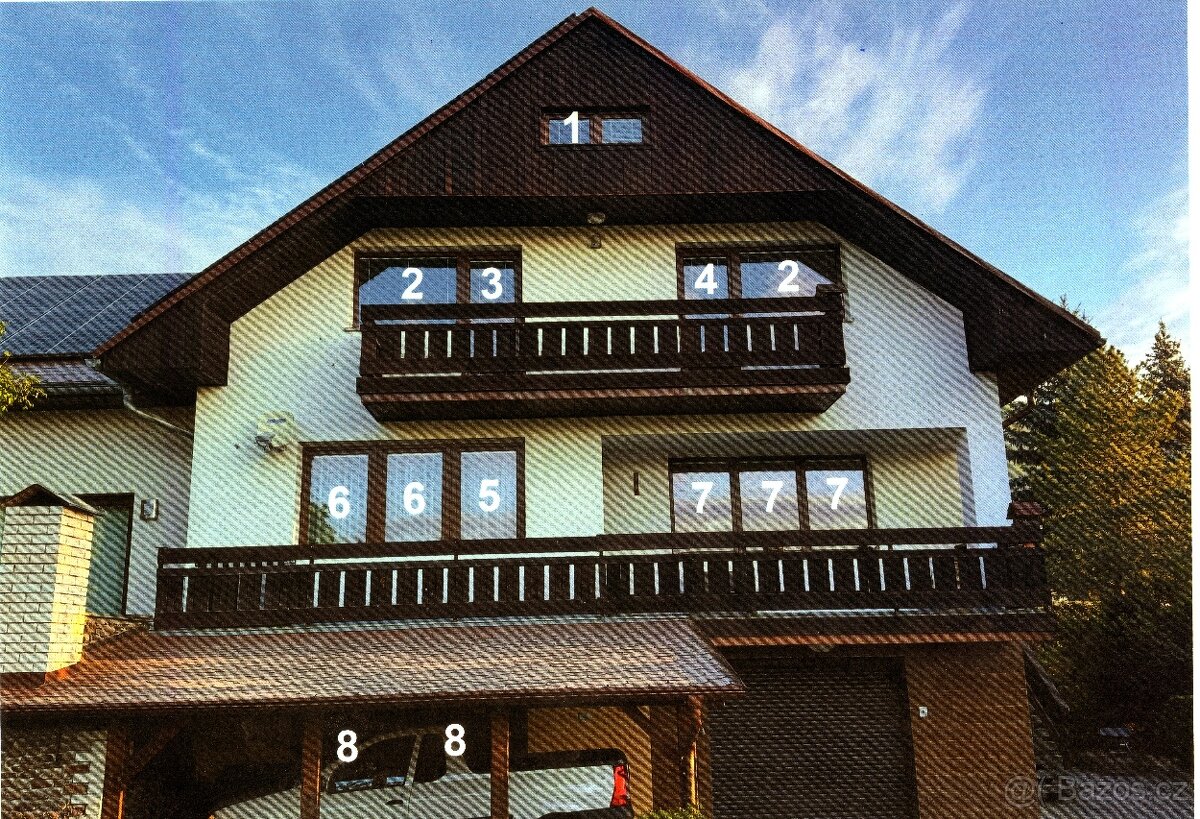 balkon dveře s bočním oknem