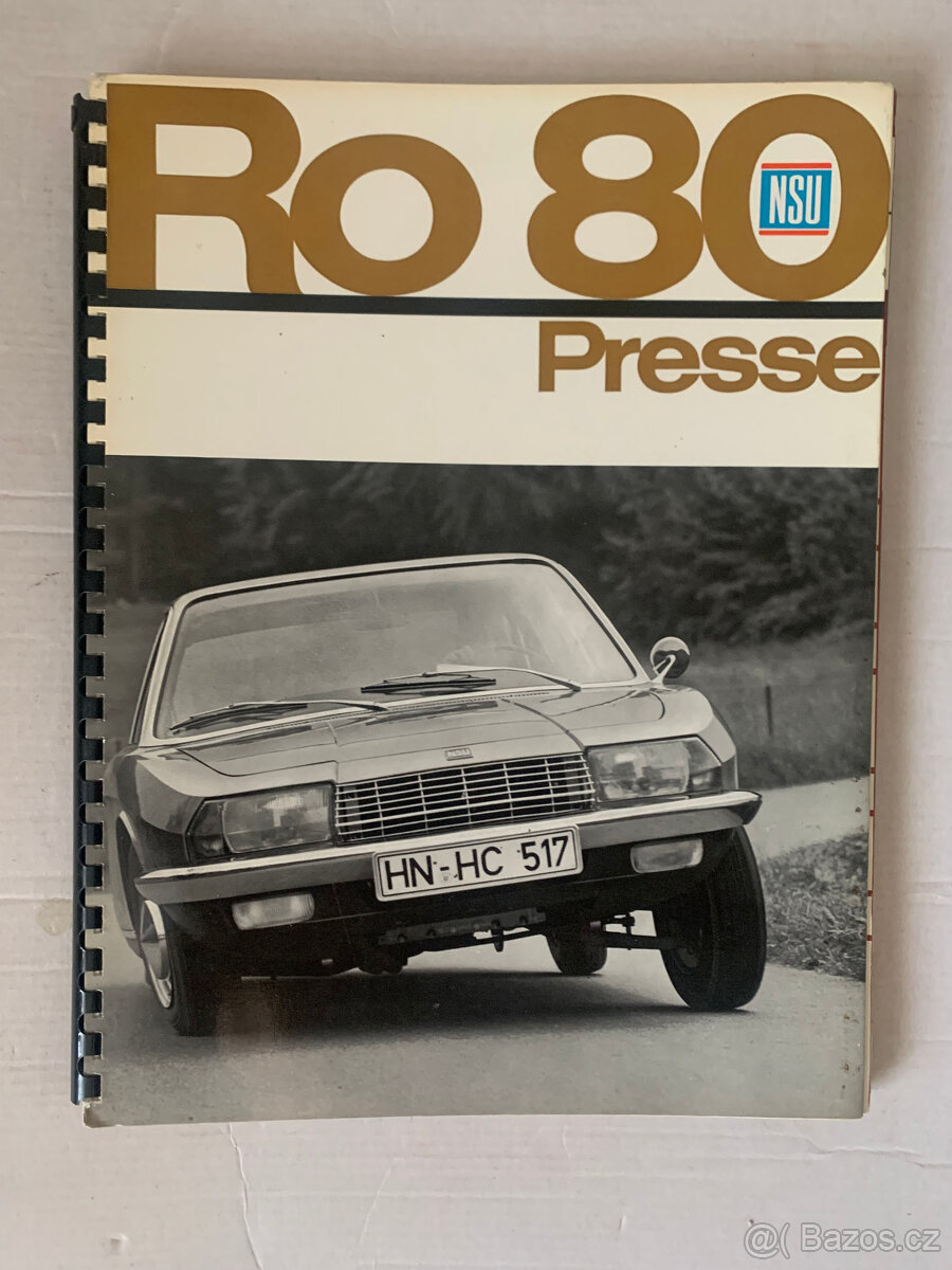 NSU Ro 80 reklamní novinářská tiskovina, 1967, 80 stran