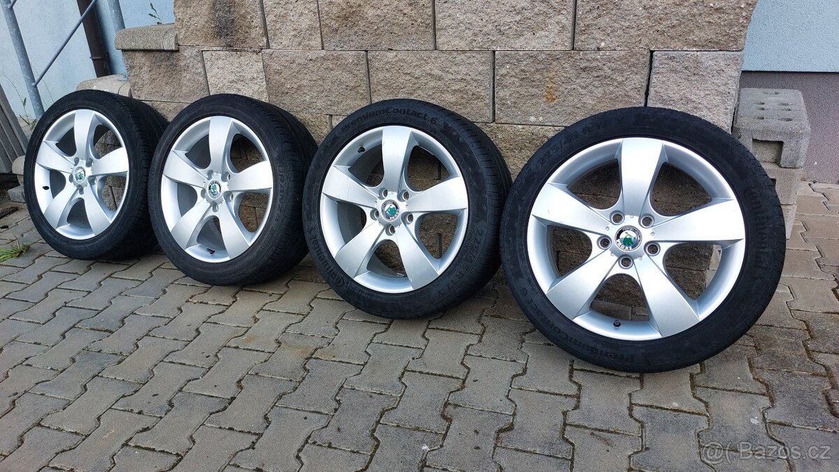 Alu kola 5x112 r17 originál Škoda Octavia II