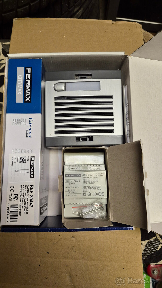 Domovni telefon, hláska Fermax 6201, zdroj,krabice,telefon