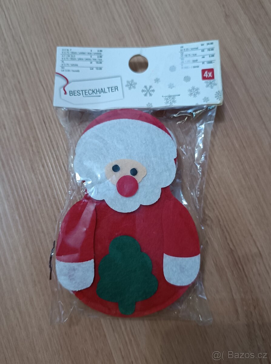 4x kapsa Santa Mikuláš na příbory vánoční Vánoce