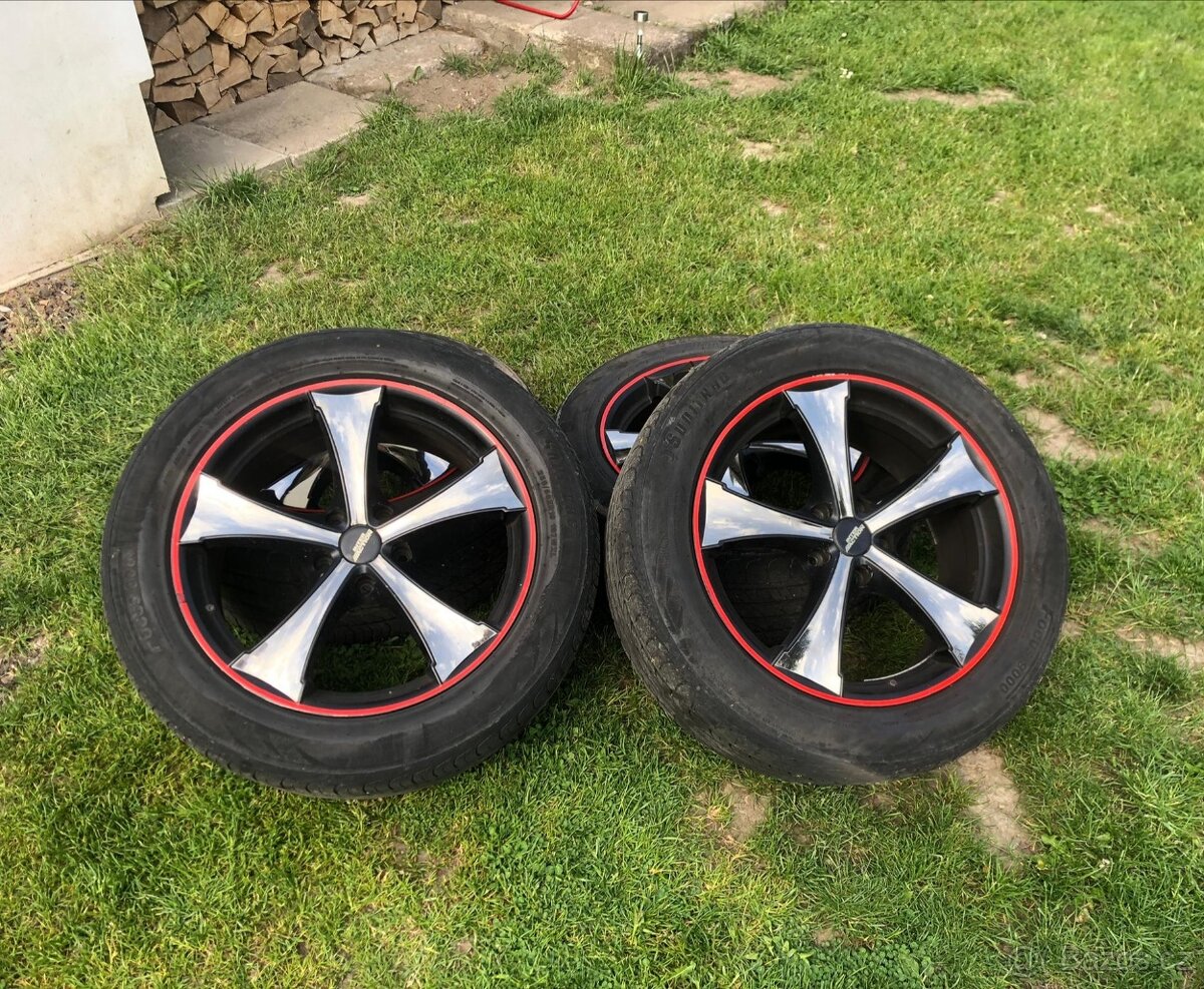ALU kola 5x120 R19 255/50 ET 40 8,5J letní pneu