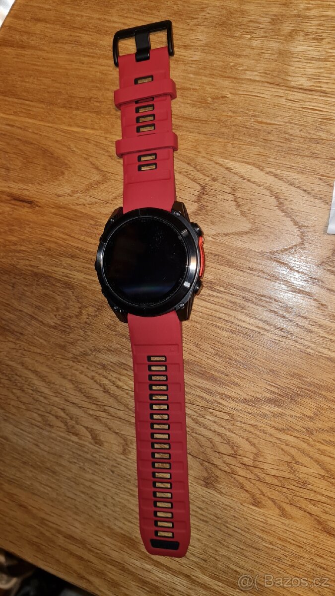 Fenix 8, 6x, 7x, tah, řemínek, pásek 26mm červeno/černý