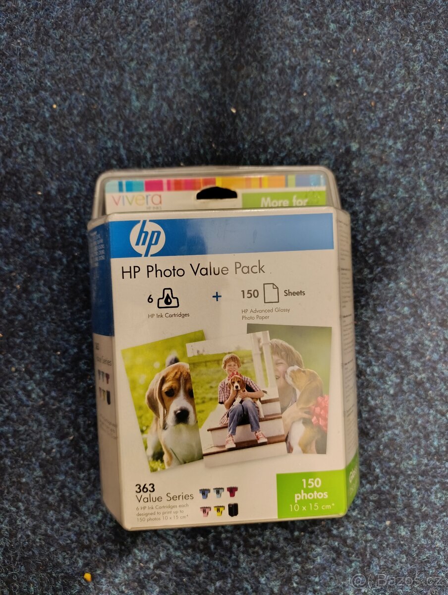 Inkoustová cartridge HP Q7966E, 6x kazeta HP 363 + Paper