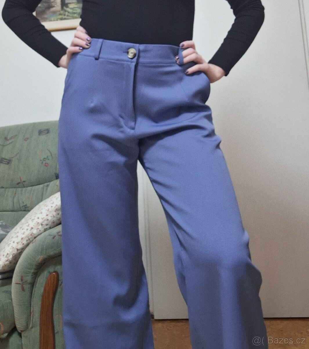 Modré Společenské Kalhoty