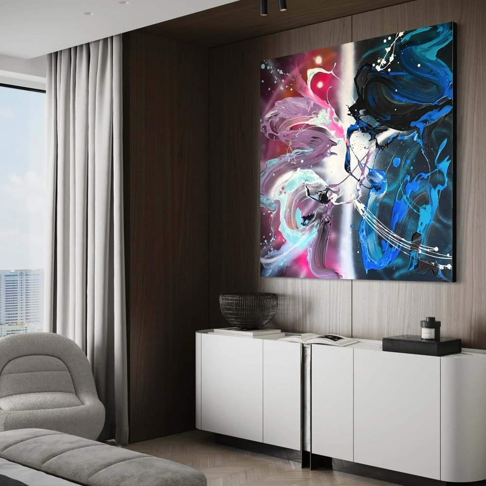 HEMISPHERE EXPLOSIONS obraz - 80 cm x 80 cm