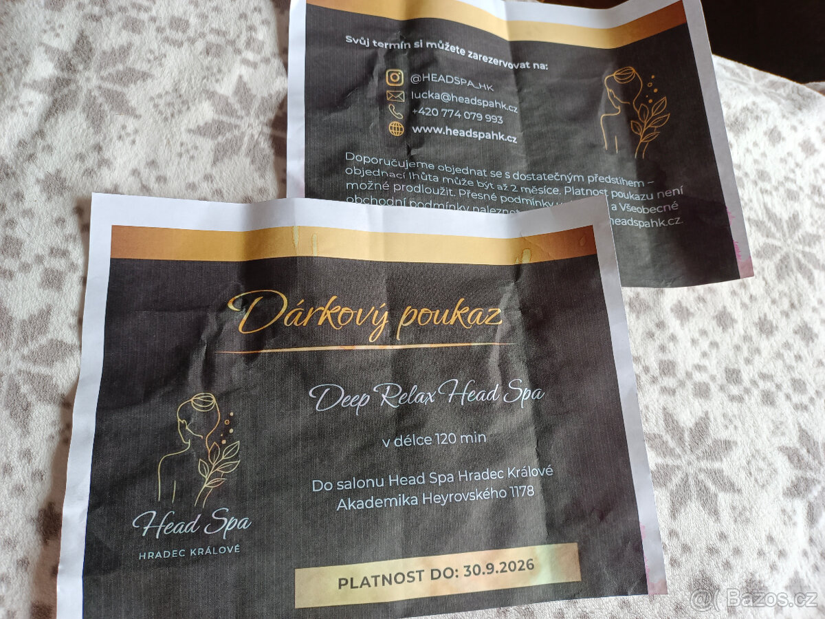 DÁRKOVÝ POUKAZ HEAD SPA
