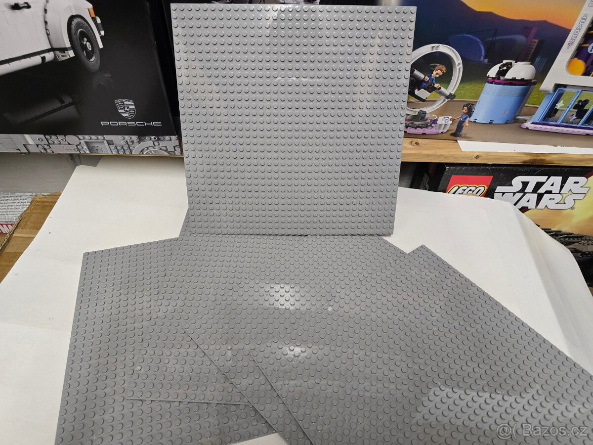 Velké Lego pláty / podložky na stavění - světle šedá