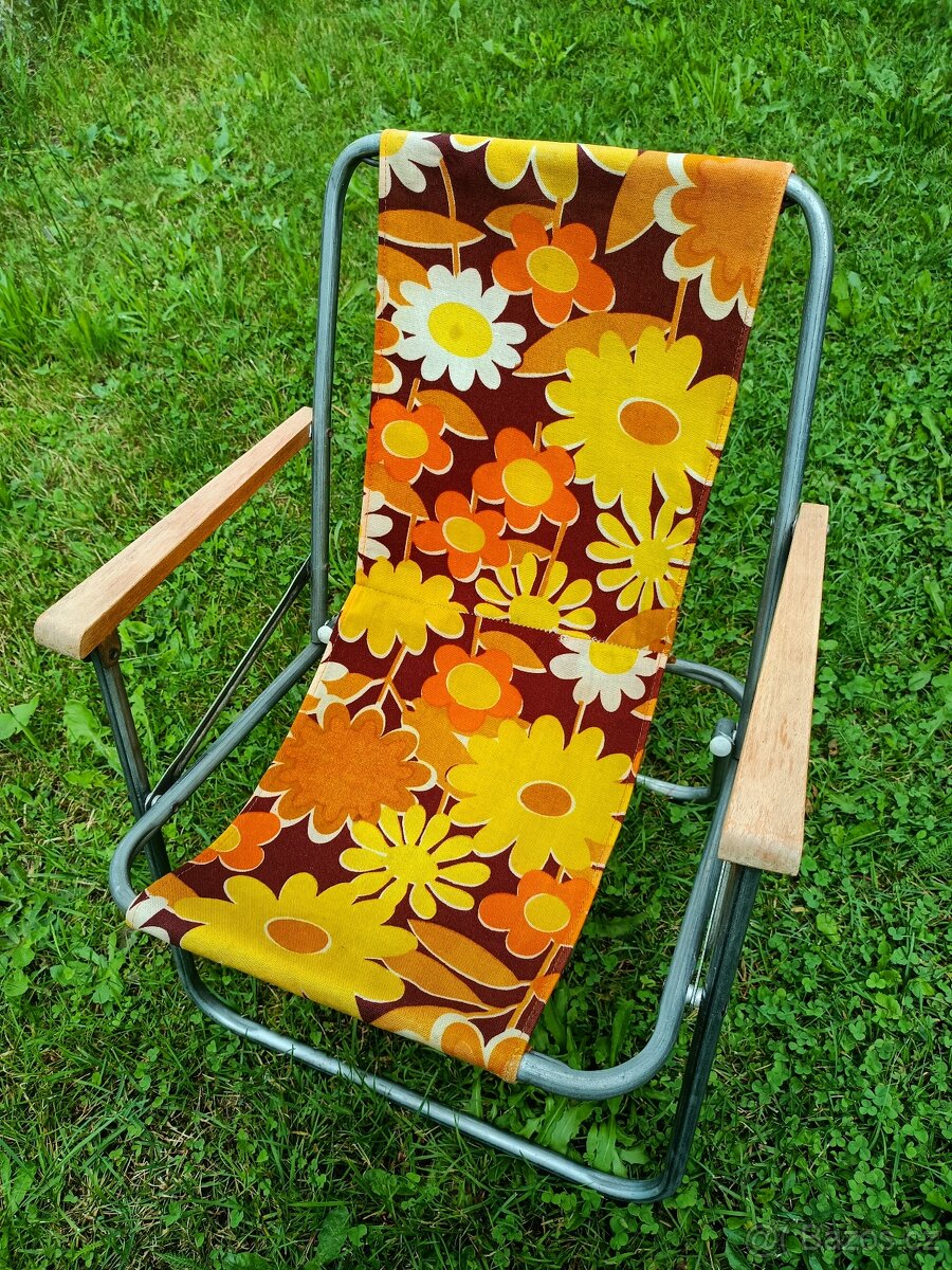 Dětská retro skládací židlička