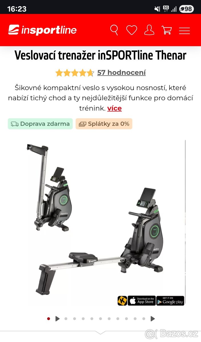 Veslovací trenazer Thenar V ZÁRUCE