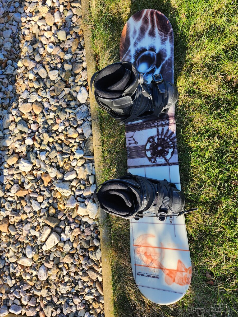 Snowboard 130, vázání, boty 39-40