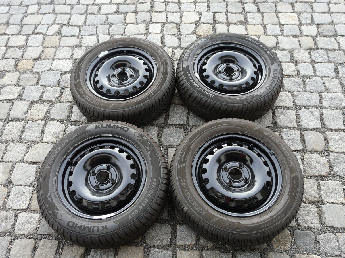 ZIMNÍ PNEU + DISKY 175/65R14 VW 14" UP, SEAT ŠKODA