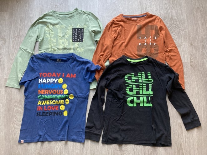 Chlapecká trička, 4 kusy, 134-140cm +152cm